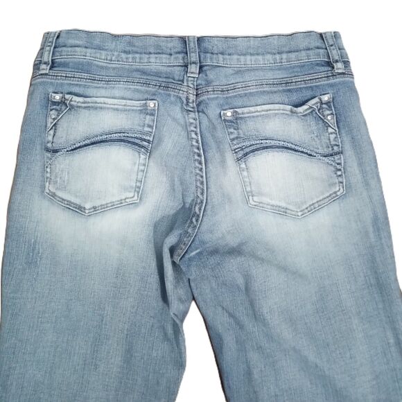 White House Black Market NOIR Sz 4 Women's Straight Leg Crop Jeans - Picture 5 of 5